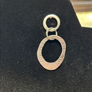 Silpada Single Silver Textured Earring